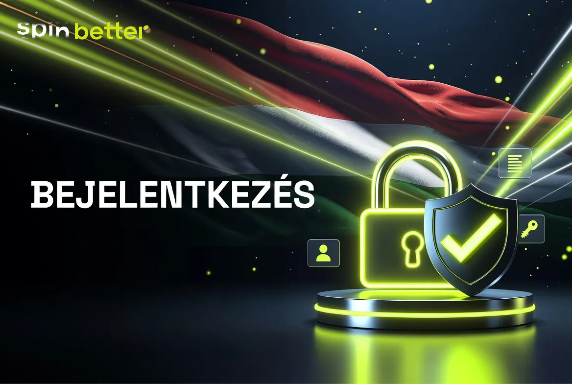 SpinBetter belépés képernyője a kaszinó felületén